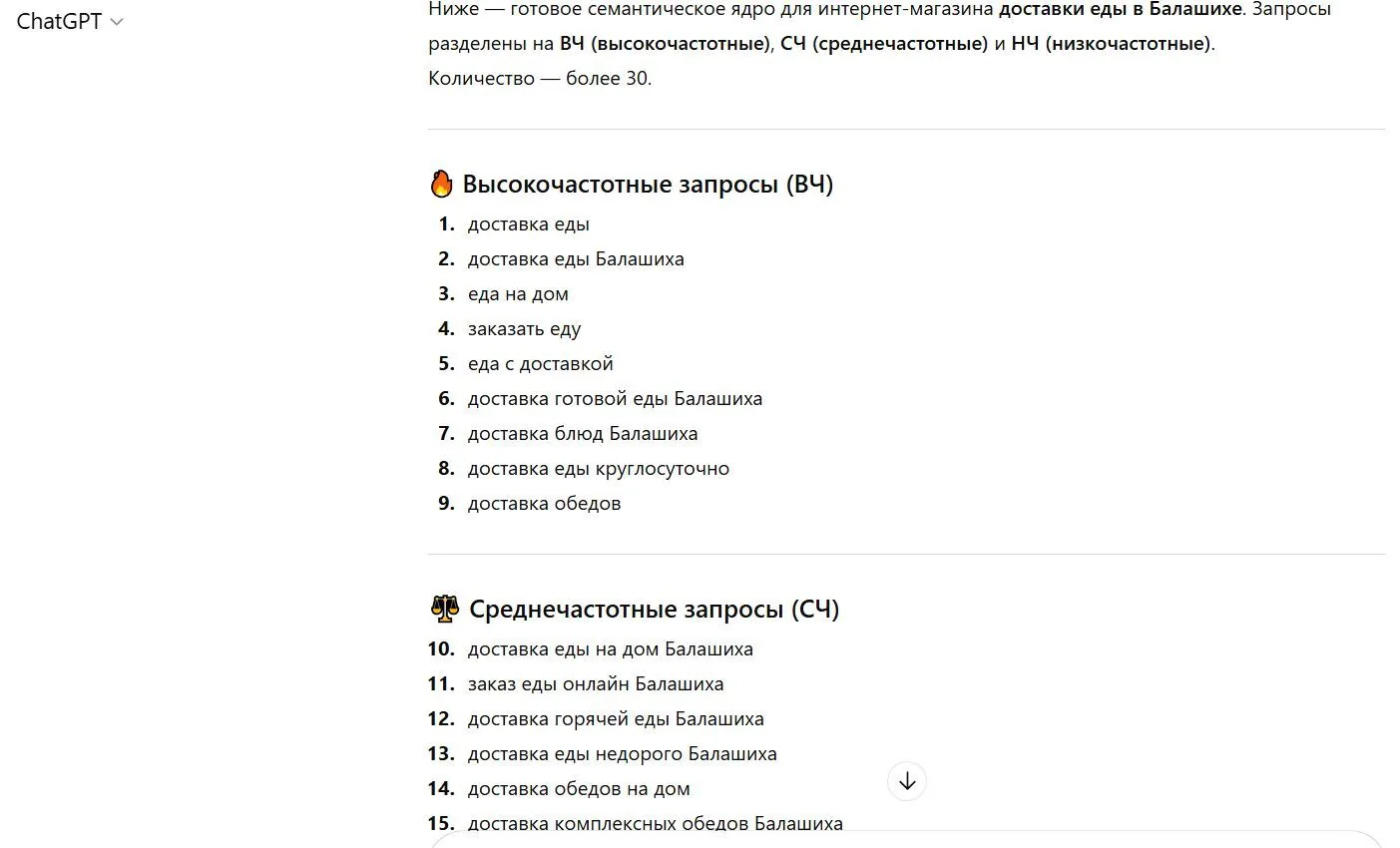 МЫ попросили ChatGPT составить семантику. Результат шокировал