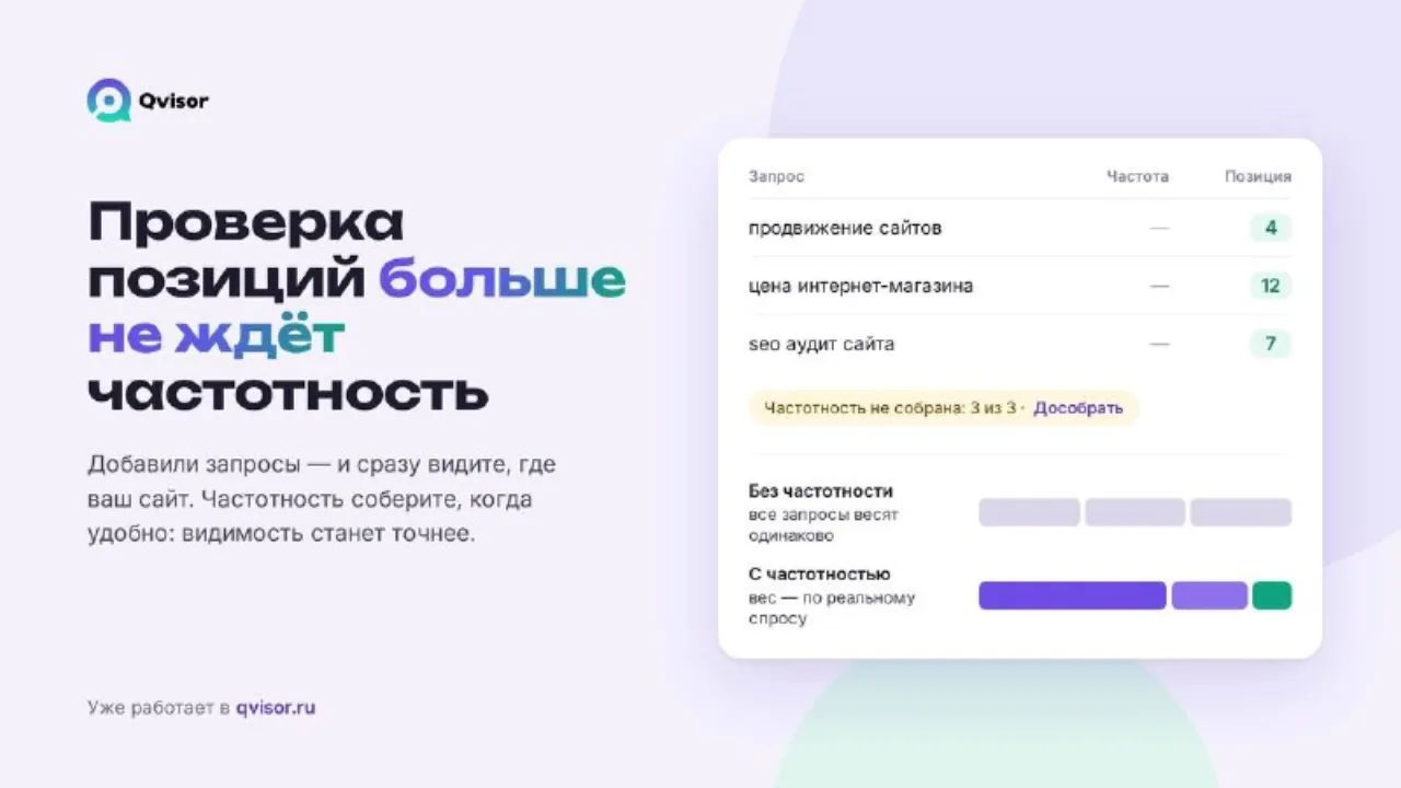 Частотность больше не обязательна